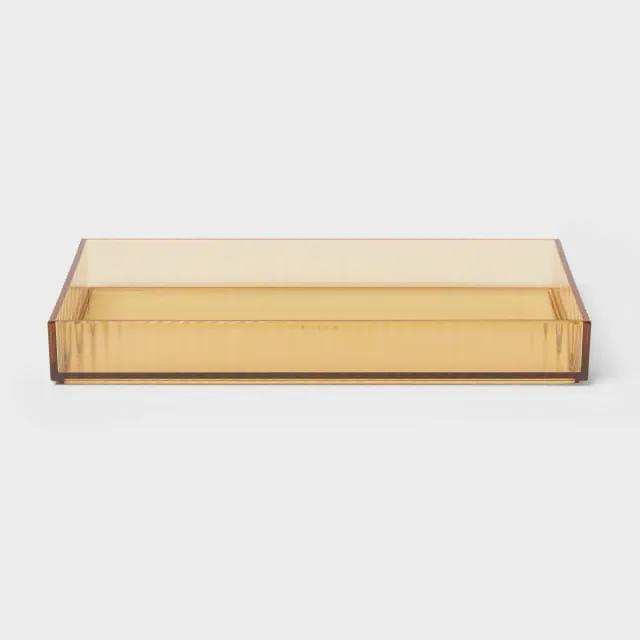 Ribbed Tray Tan - Room Essentials™