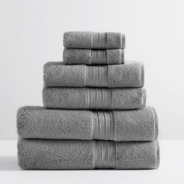 Hydrocotton Organic Bath, Hand, & Washcloth Towels, Set of 6, Flagstone