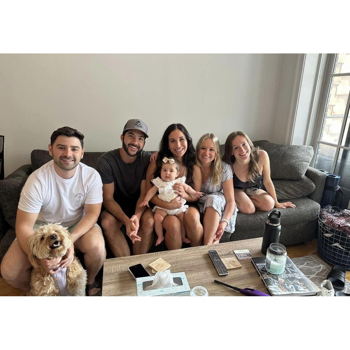 Tara's family came to visit from Washington with baby Gemma. July 2023, Greenpoint, Brooklyn.