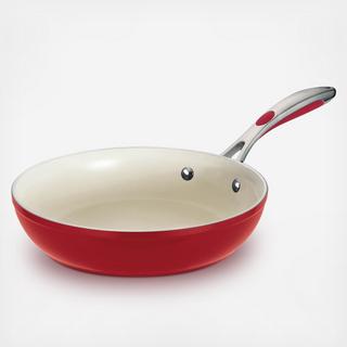 Gourmet Ceramica Deluxe Metallic Red Fry Pan