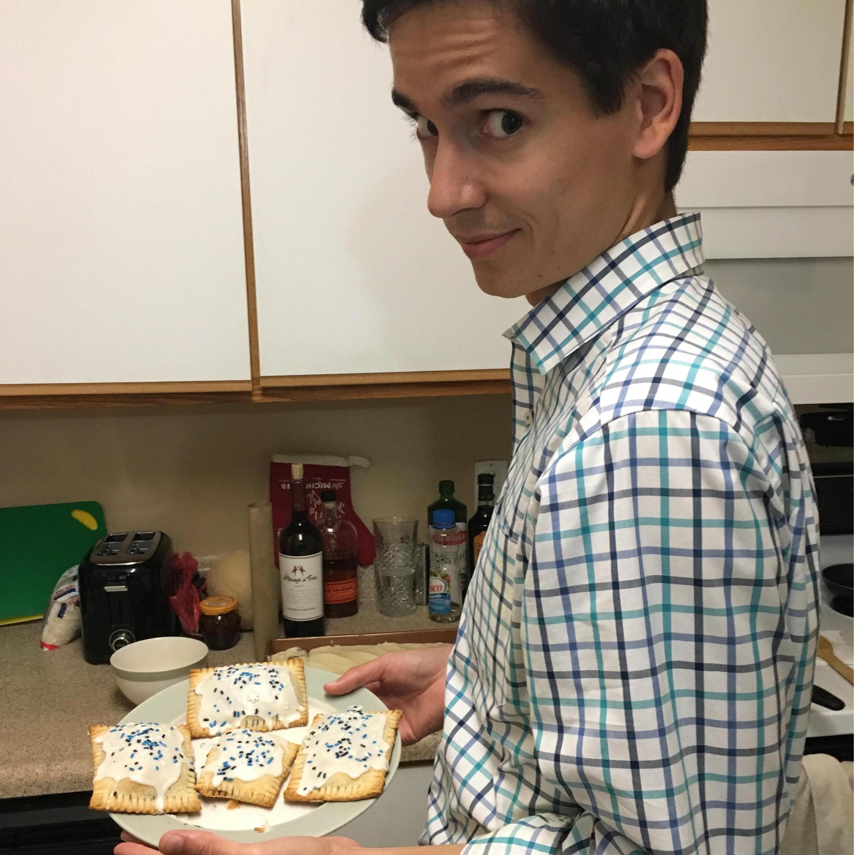 When Meri's internship ended in October, she visited Hans in IN on her way to OR. In his words, "Any woman who makes homemade PopTarts is good enough for me." Guess it was good enough for her, too.