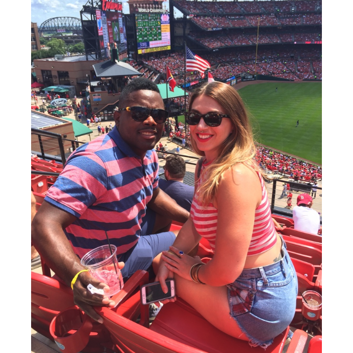 Our first (and only) Cardinal's game we attended together!