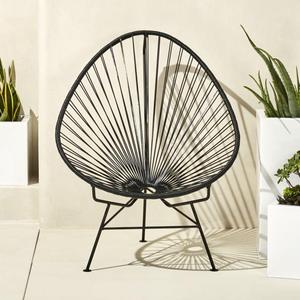 acapulco black egg outdoor chair