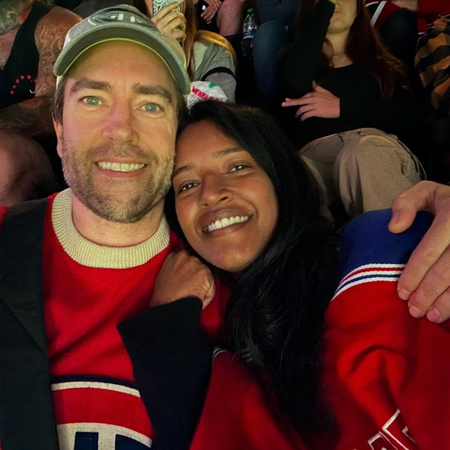 Our 1st (and not last) live hockey game.