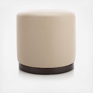 Zoey Leather Swivel Ottoman