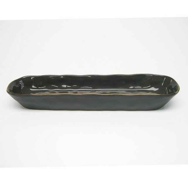 Noble Excellence Naturals Glazed Stoneware Oval Serving Bowl