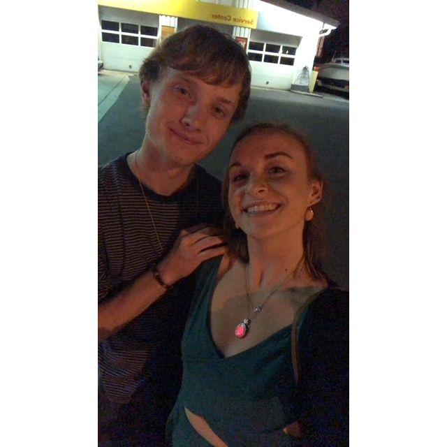 A selfie taken after one of our early dates (2018).