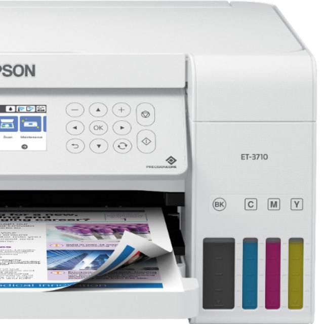 Epson - EcoTank ET-3710 Wireless All-In-One Inkjet Printer - White