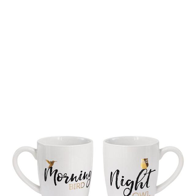 Jay ImportMorning Bird Night Owl Mugs - Set of 2