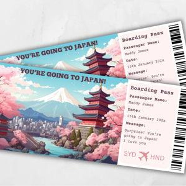 (Venmo) Honeymoon Fund: Plane Tickets to Japan