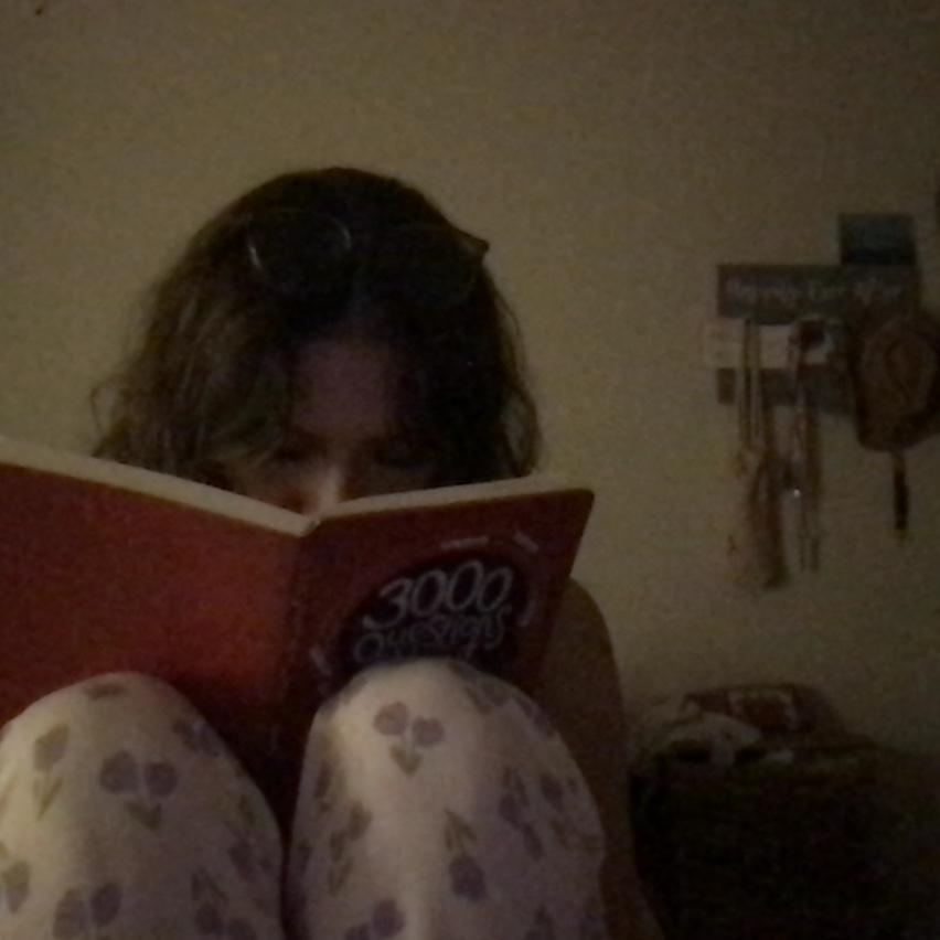 a photo he took while we did our question book together