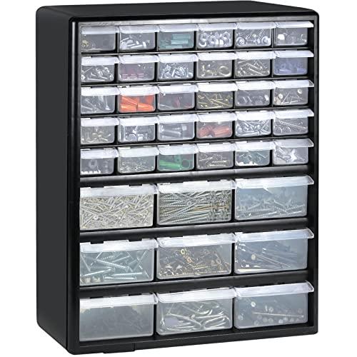 Novelinks Transparent 4 x 6 Photo Cases And Clear Craft Keeper With Handle - 16 Inner Cases Plastic Storage Container Box (Clear)