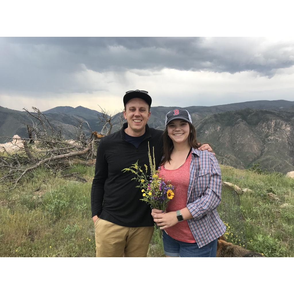 Picking wild flowers at my parents' mountain house