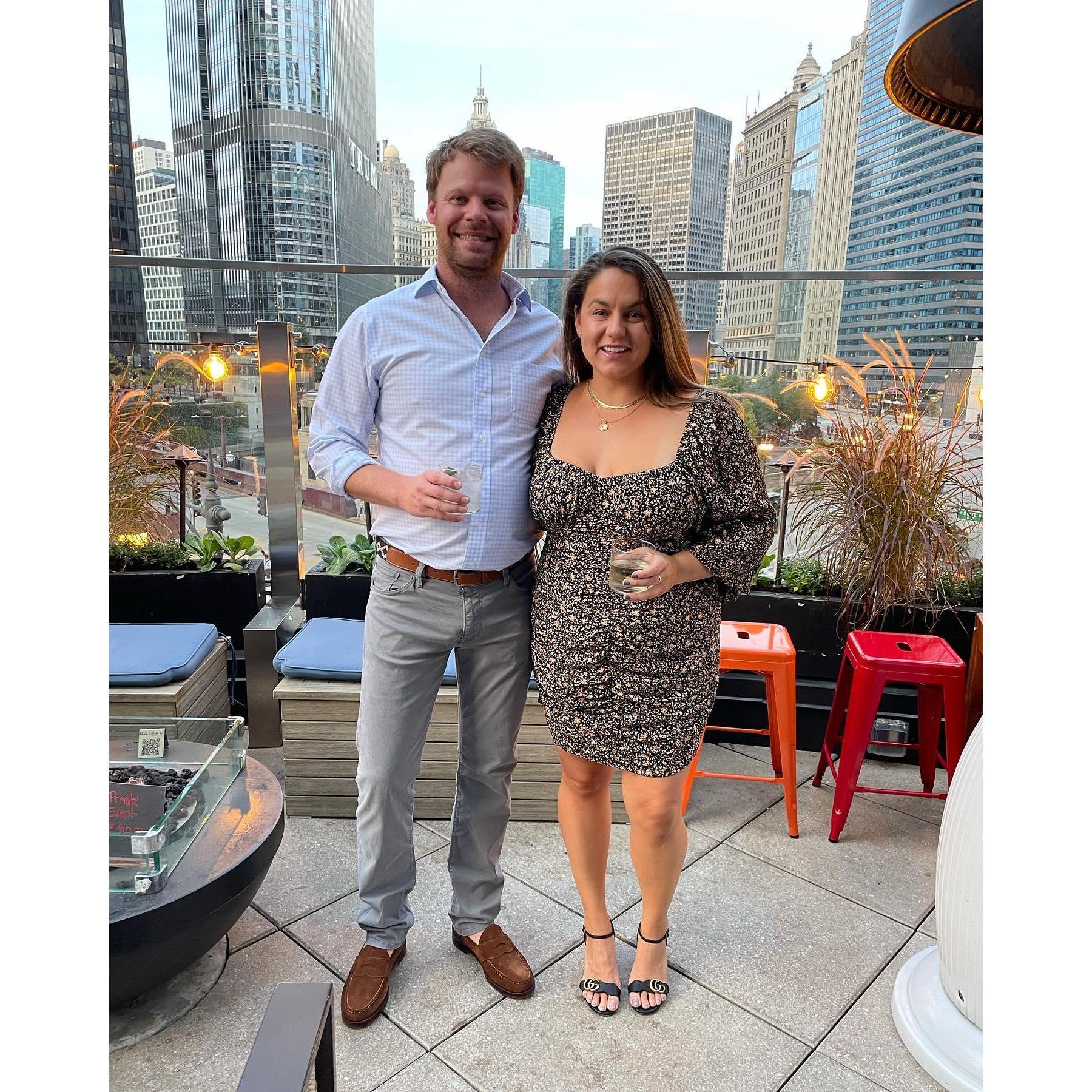 Our first travel experience..To Chicago. Best trip...and we planned so many trips on THAT trip...then we found out we were pregnant a month later.