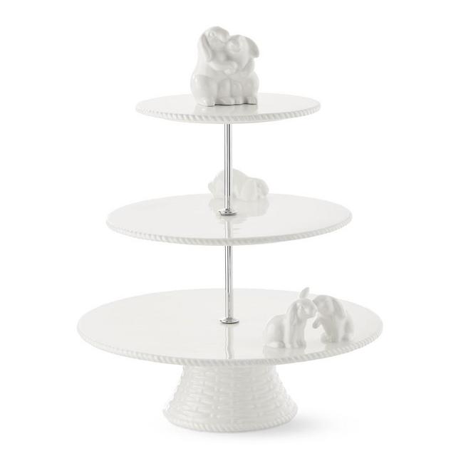 Sculptural Bunny 3-Tiered Stand