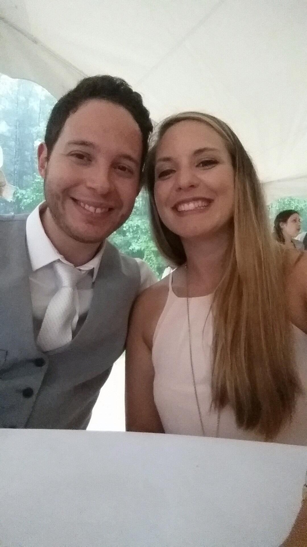 Our first picture taken together at Joshua's best friend Jeffrey and his wife Kayla's wedding reception