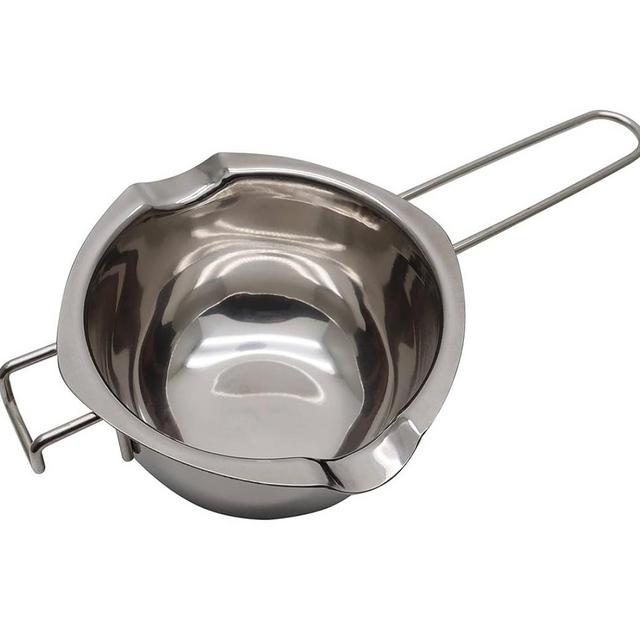 EIKS Boiler Pot Melting Bowl with SUS304 Stainless Steel for Melting Chocolate Candy Cheese Butter and Candle Wax Making, Capacity 400ML/13oz