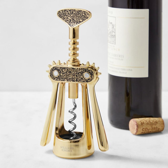 Williams Sonoma Heritage Winged Corkscrew, Gold