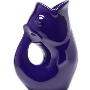 Large GurglePot Gurgling Fish Water Pitcher Cobalt