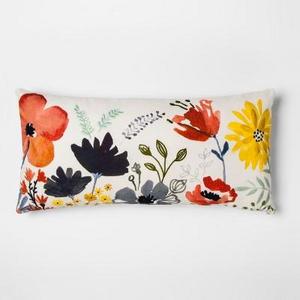 Watercolor Floral Lumbar Throw Pillow - Threshold™