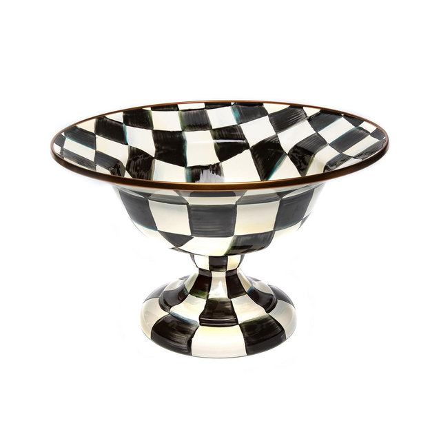 Mackenzie-Childs Courtly Check Large Compote