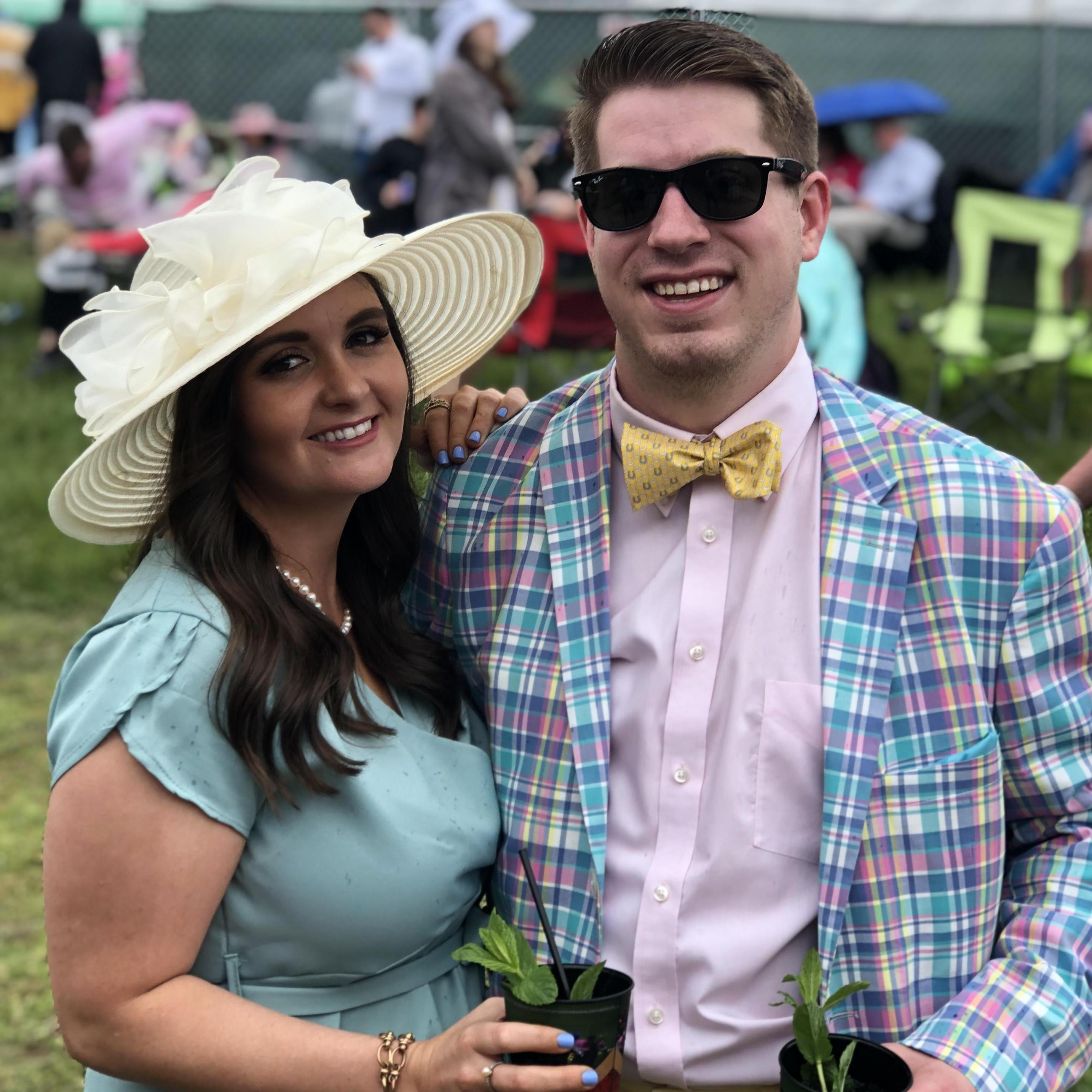 Enjoying some mint juleps on Derby Day!