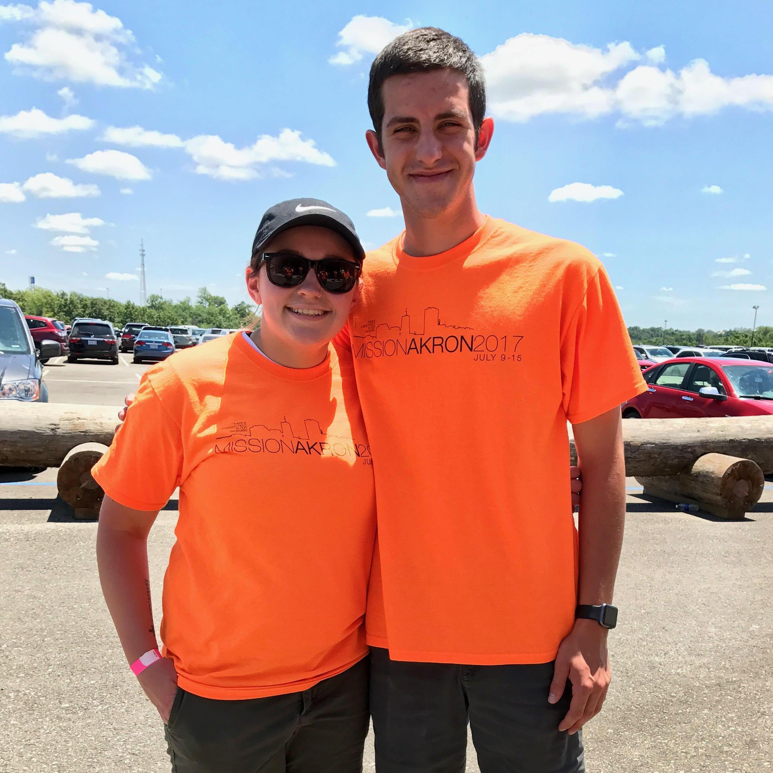 Mission Akron 2017, just months before we started dating.