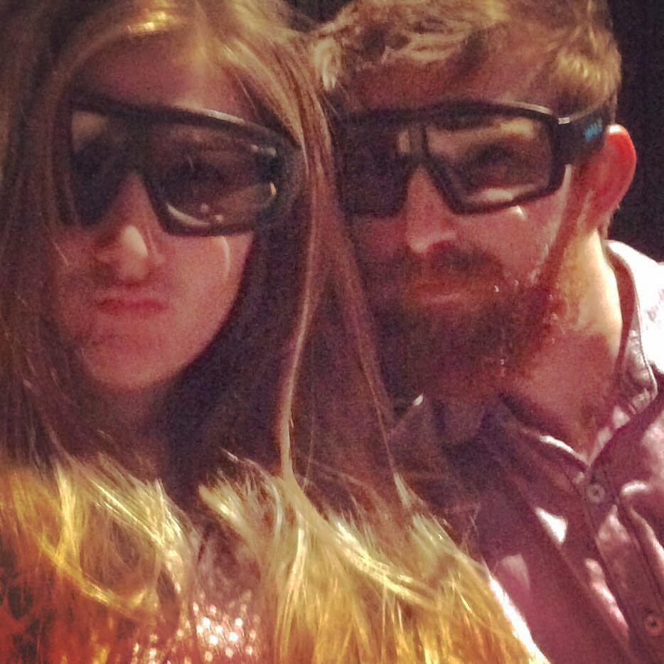 Our very first date in August 2016. This is us at the IMAX movie.