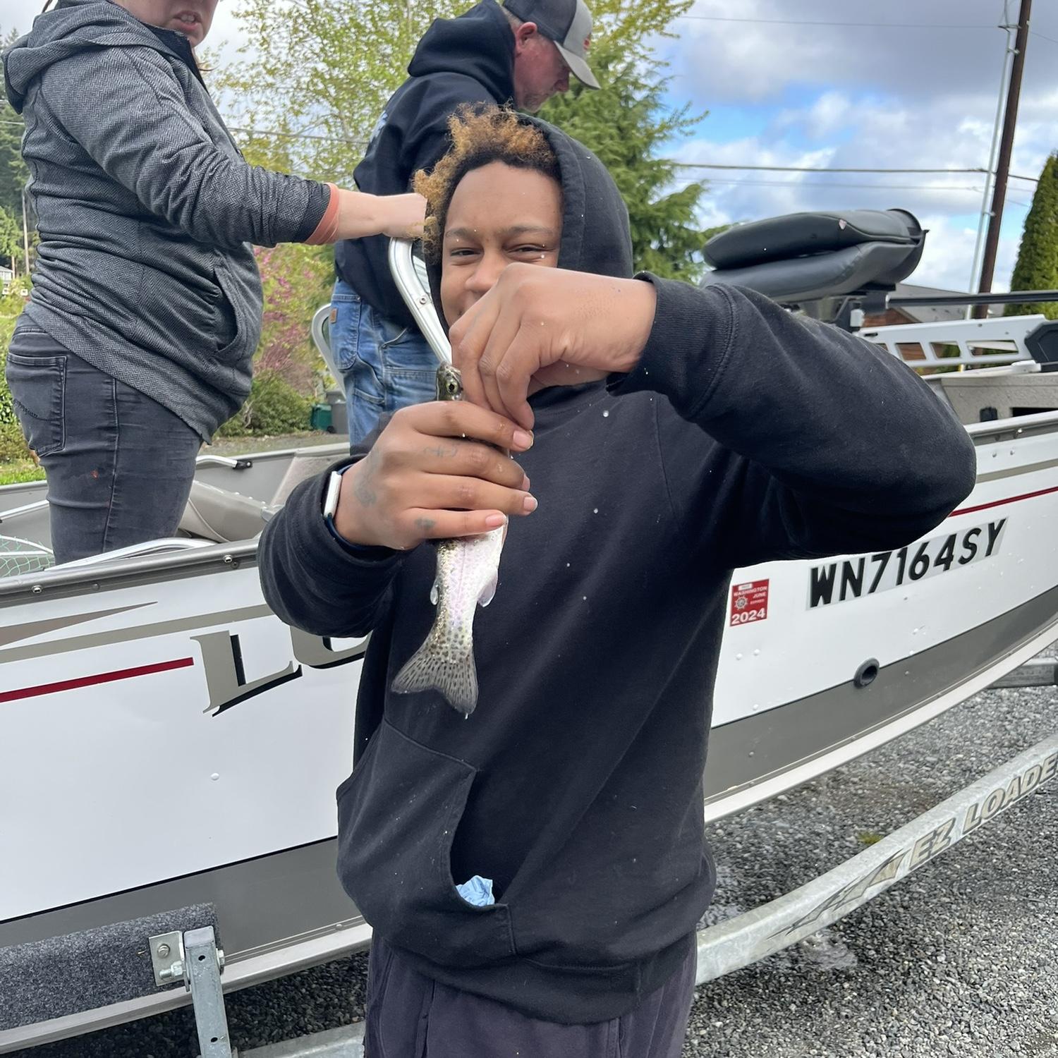 Brendens 1st fish!!!