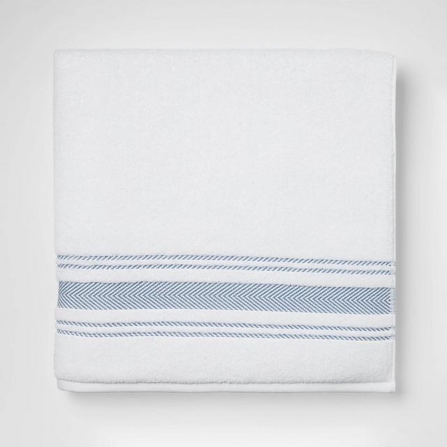 Performance Bath Sheet Dark Blue Stripe - Threshold™