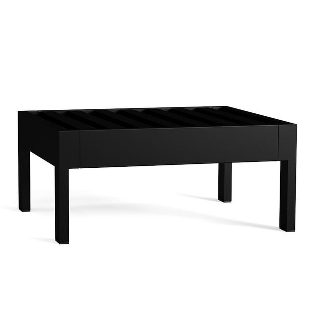 Malibu Metal Outdoor Ottoman Frame, Black