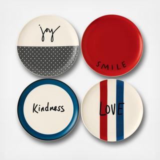 Joy Assorted Plate, Set of 4