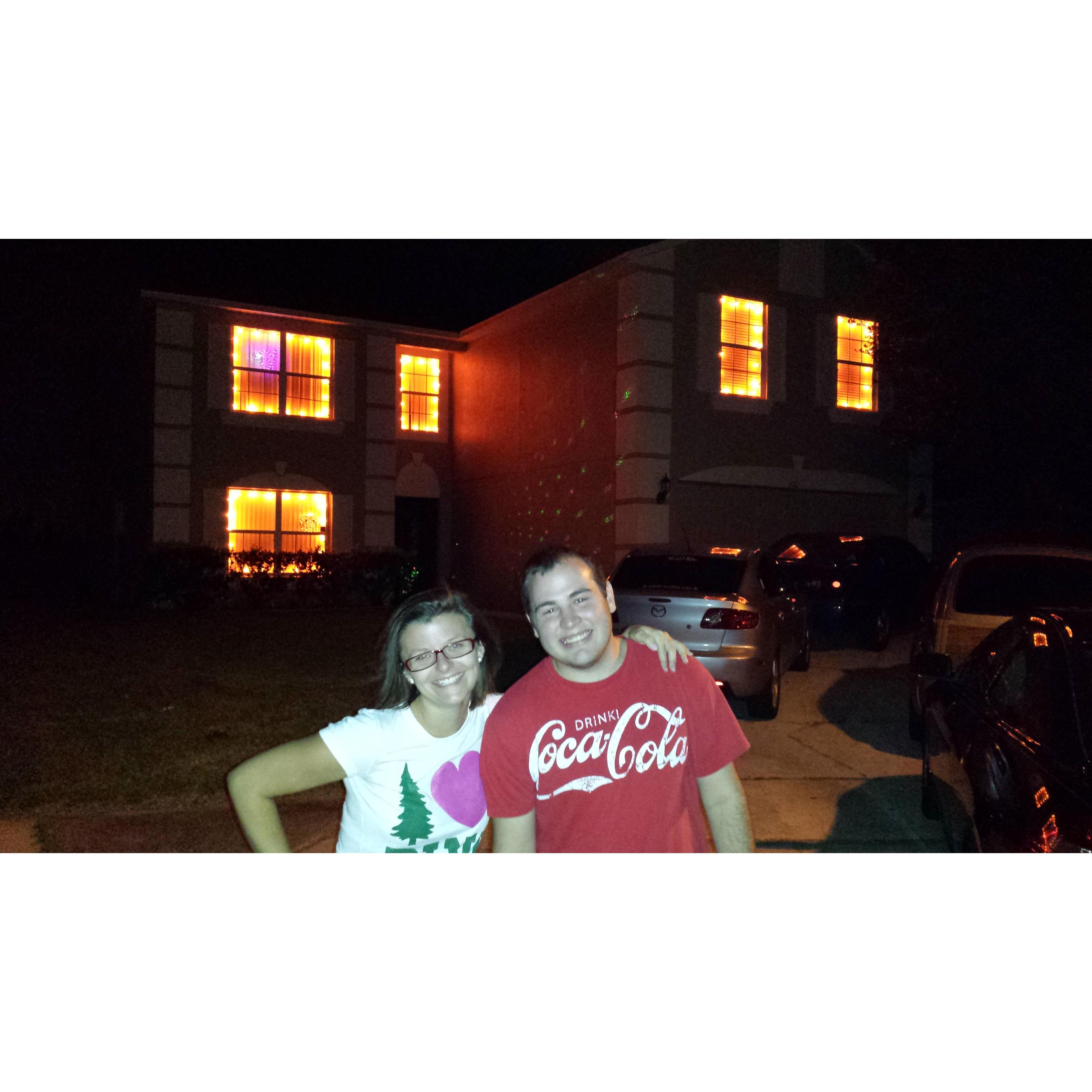 2013: Our first house decorated for Halloween!