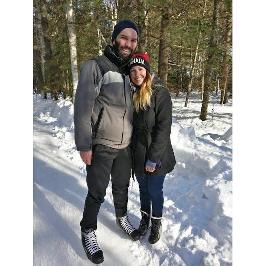 Our first trip together up to Blue Mountain, skating at Arrowhead Provincial Park!