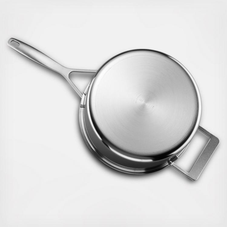 Demeyere Essential 5-Ply 4-Qt Stainless Steel Saucepan With Lid