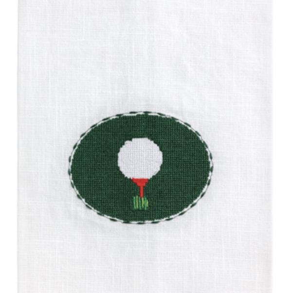Golf Ball Needlepoint Towel