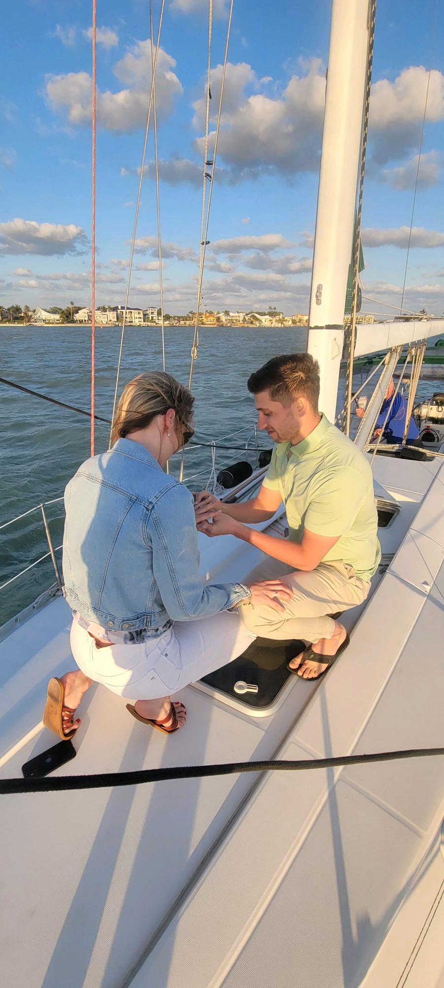 When Emily turned around, Conor was on his knee and proposed in one of their favorite places -- the ocean!