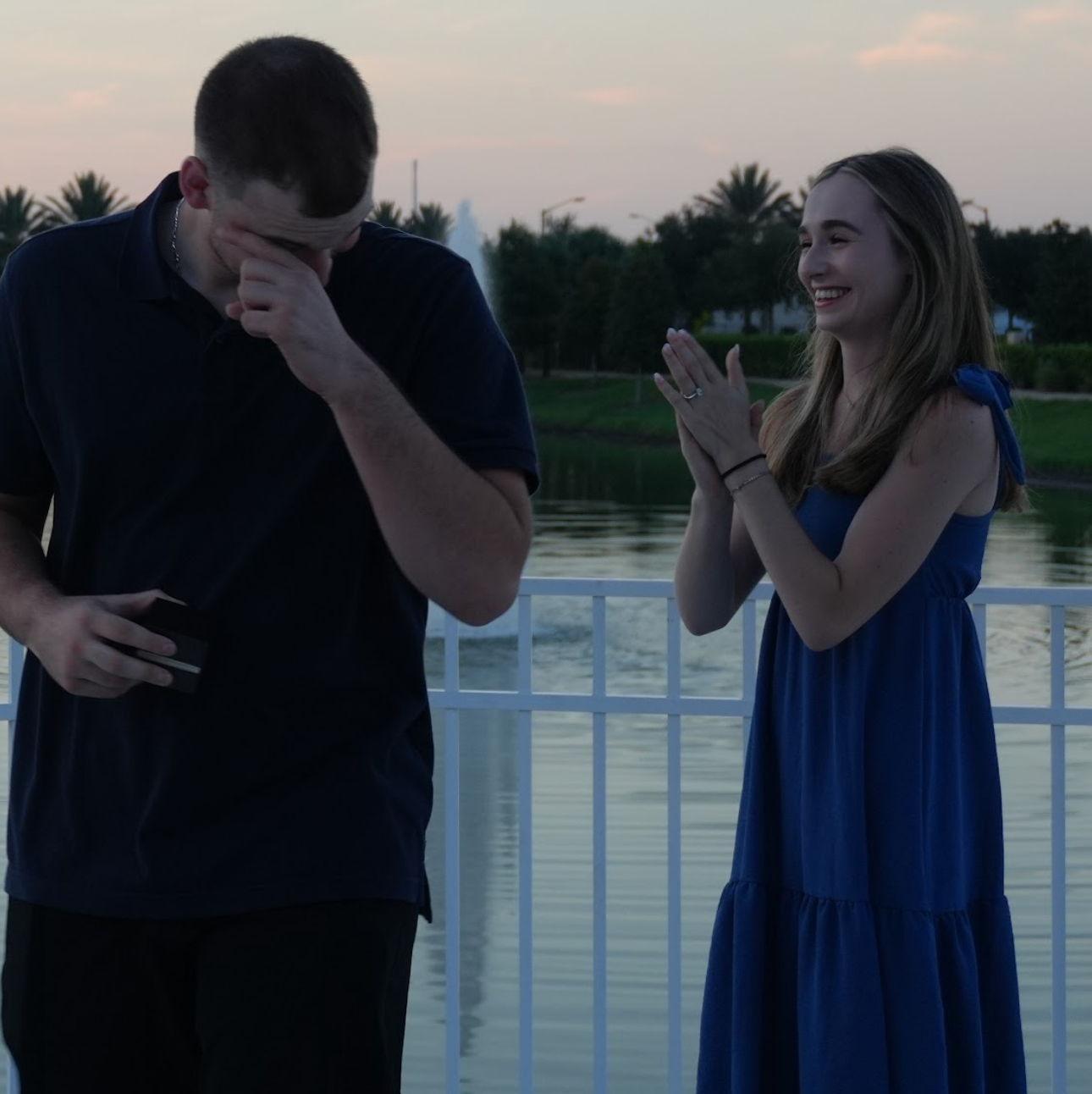 This picture was taken right after Brayden Proposed.