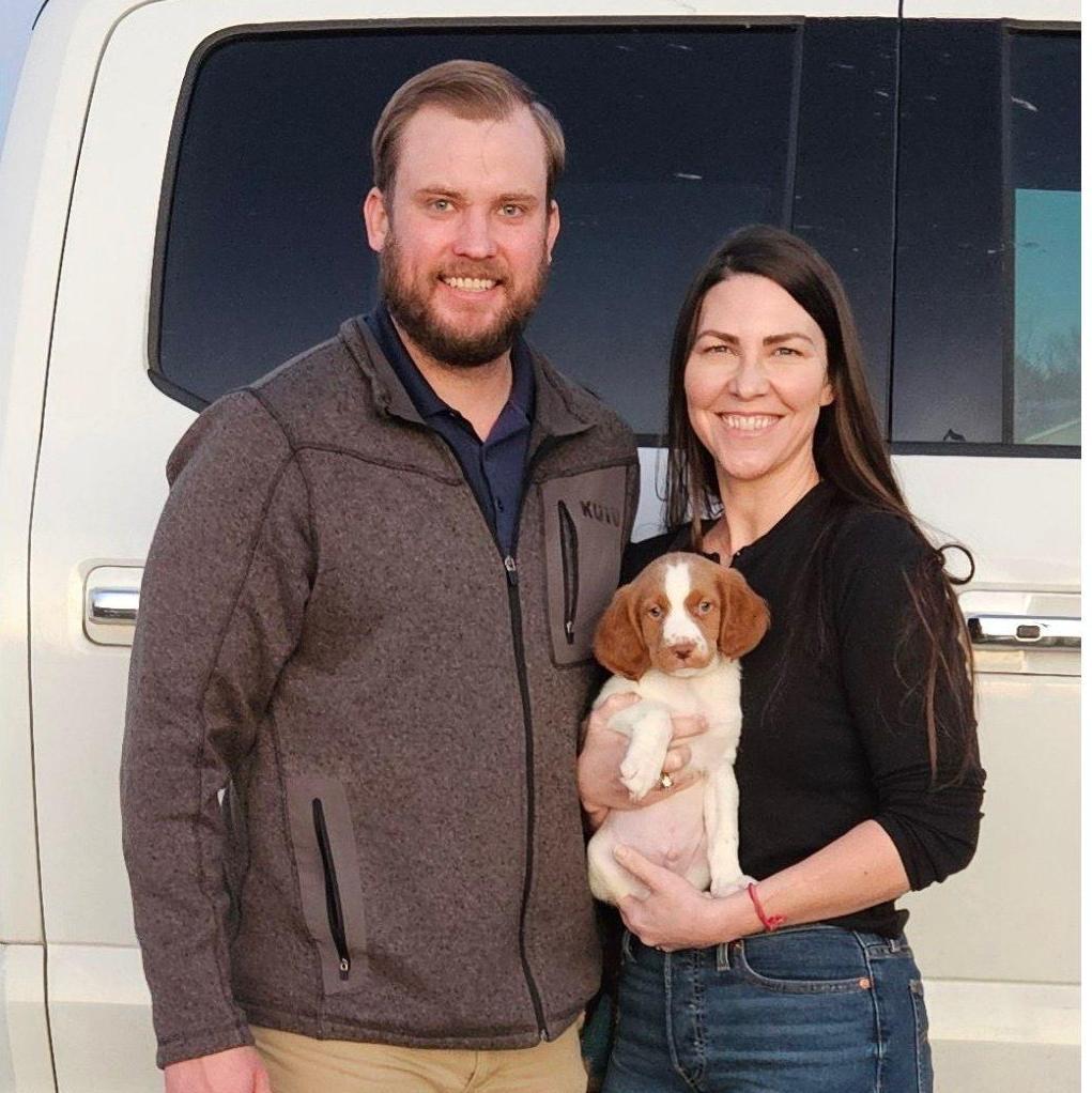 Our first puppy together!  Sweet George. :)