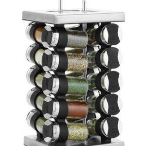 Martha Stewart Collection Square Stainless Steel Spice Rack, 21-Piece Set, Created for Macy's,