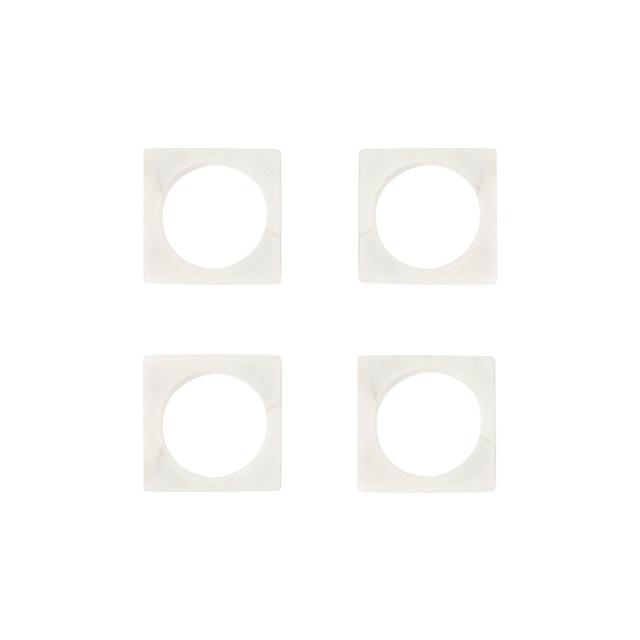 White Marble Napkin Rings Sale