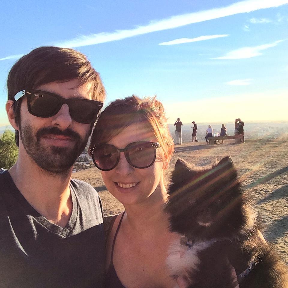 Our first Thanksgiving together in Los Angeles meant hiking Runyon Canyon with Disko!