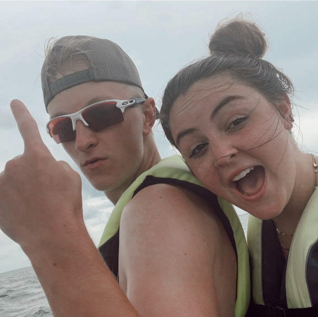 (We were not dating yet) Nick was forced to go on the jetski with me for my birthday <3 (I had a crush on him)