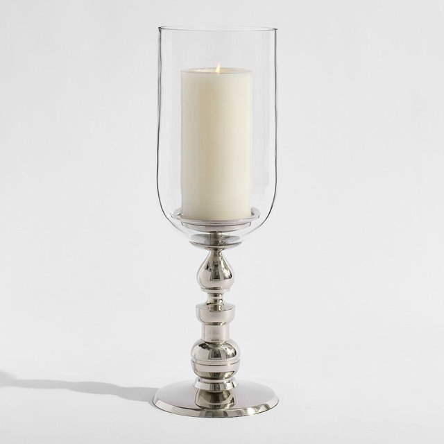 Napa Pillar Candle Holder - Nickel