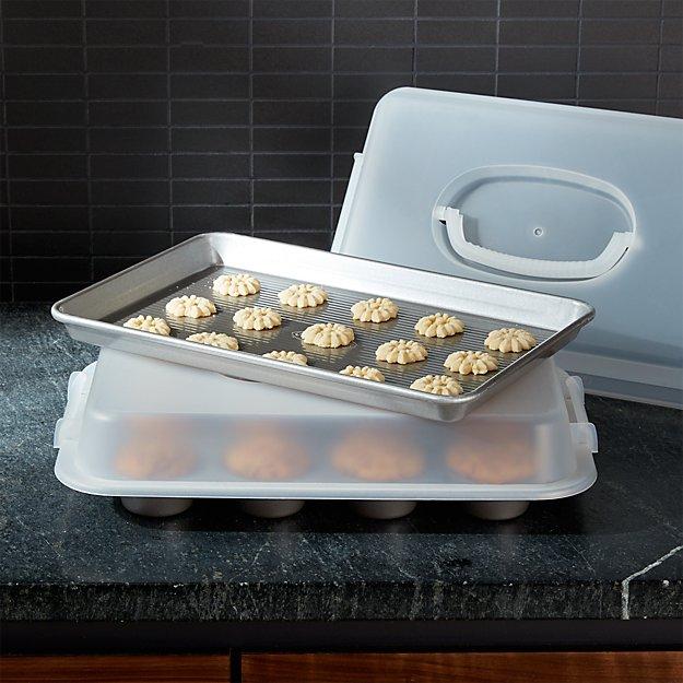 USA Pan 4-Piece Bakeware Set with Lids