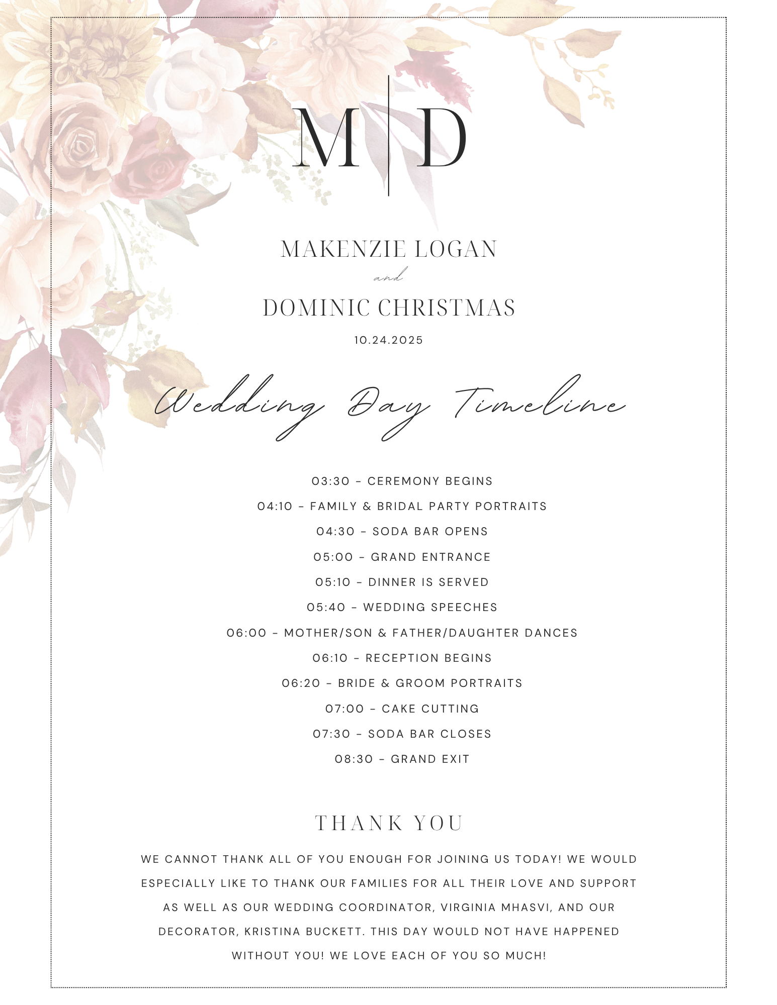 The Wedding Website of Makenzie Logan and Dominic Christmas