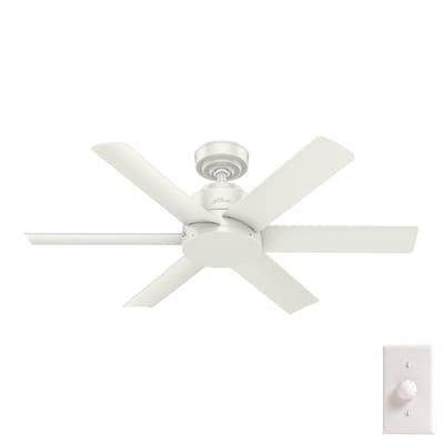 White Indoor Flush Mount Ceiling Fan Wall-mounted