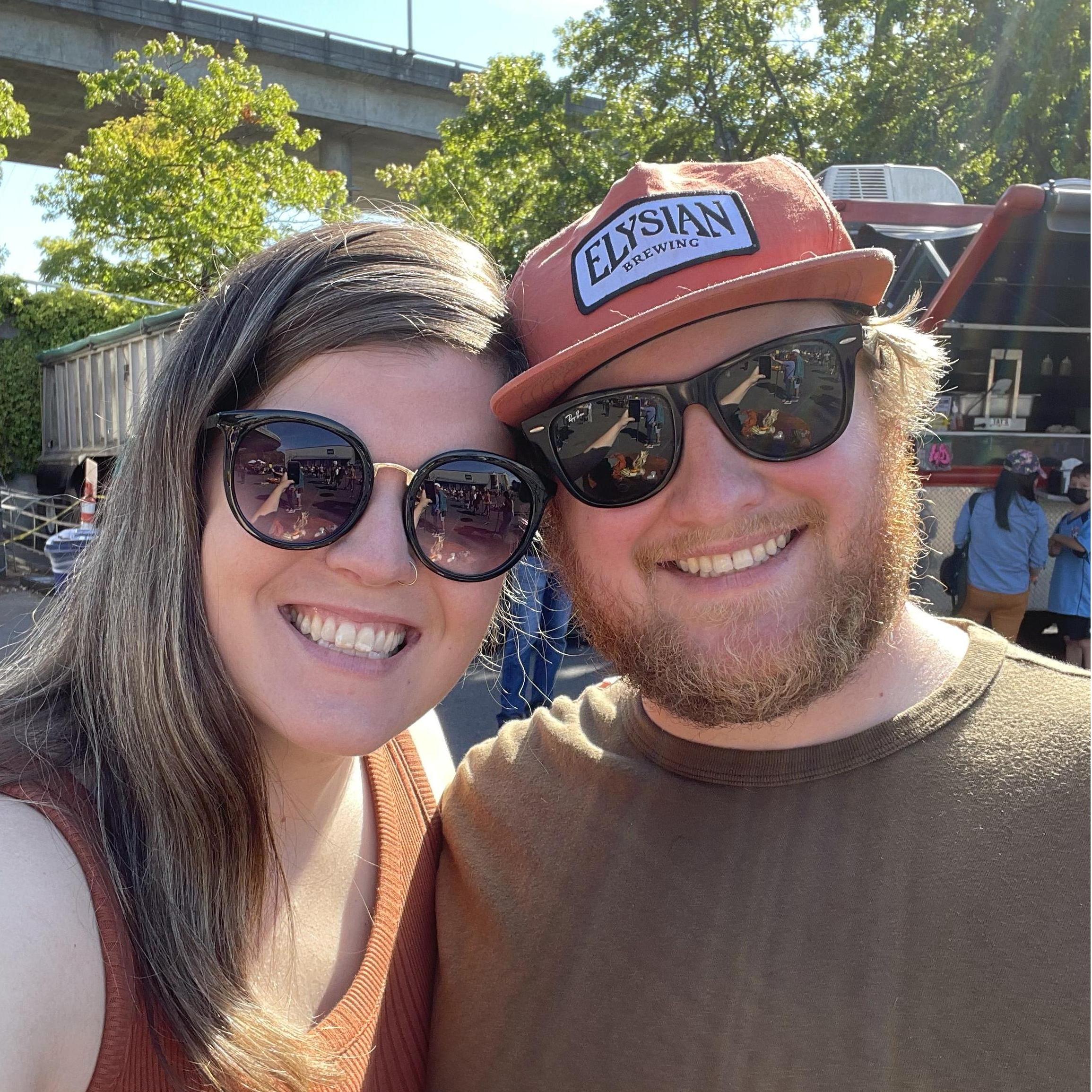 September 2021: Having fun at an Elysian Brewing event