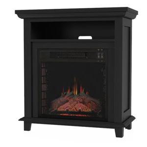 Hastings Home 27-in W Black TV Stand with LED Flat wall with Remote Control Included