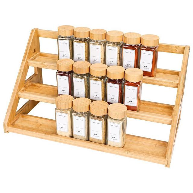 MNADSFKJ Tiered Spice Rack for Countertop Spice Organizer for Pantry Spice Shelf Organizer for Cabinet Spices Rack